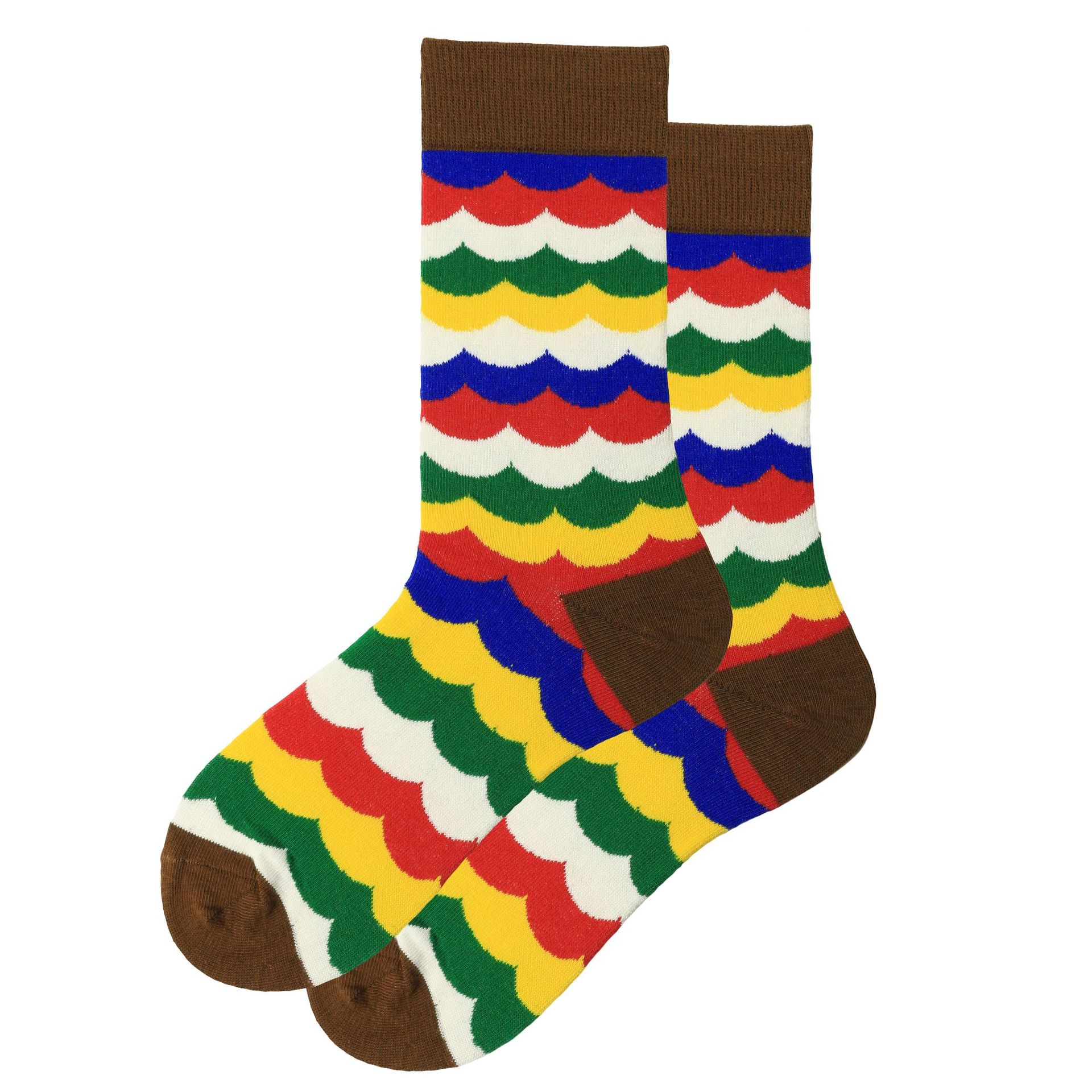 Stripes Pattern Funny Socks Coloful Crew Women Socks